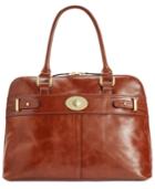 Giani Bernini Glazed Turnlock Dome Satchel, Created For Macy's