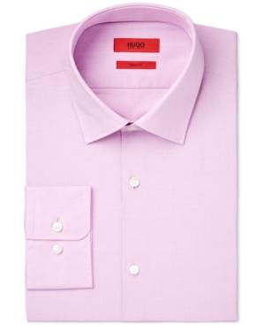 Hugo Boss Men's Slim-fit Light Pink Solid Dress Shirt