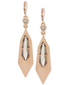 Vince Camuto Rose Gold-tone Stone Drop Earrings