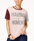 Hybrid Juniors' Having A Moment Contrast Graphic T-shirt