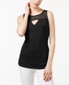 Inc International Concepts Petite Illusion Keyhole Top, Created For Macy's