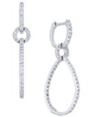 Diamond Double Drop Earrings (1 Ct. T.w.) In 14k White Gold