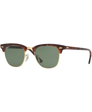 Ray-ban Polarized Clubmaster Sunglasses, Rb3016 49