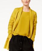 Eileen Fisher Shawl Collar Open-front Wool Jacket, Regular & Petite