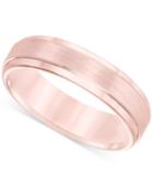 Satin Comfort-fit Band In Rose Tungsten Carbide (6mm)