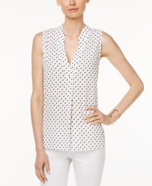 Charter Club Petite Diamond-print Blouse, Only At Macy's