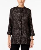 Jm Collection Petite Three-quarter-sleeve Boucle Jacket, Only At Macy's