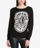 Dkny Token Logo Graphic Pullover Sweater