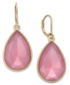 Charter Club Gold-tone Pink Pear Drop Earrings, Only At Macy's