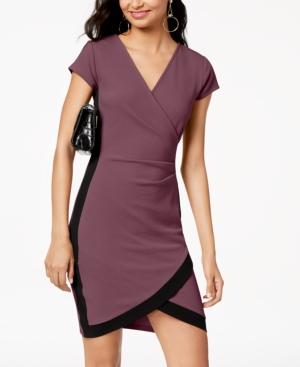 Crave Fame Juniors' Framed Wrap Dress