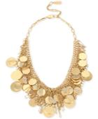 Kenneth Cole New York Gold-tone Pave Shaky Disc Mesh Statement Necklace