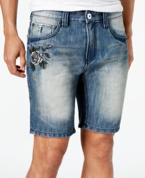 Inc International Concepts Men's Embroidered Denim 10 Shorts