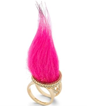 Betsey Johnson Xox Dreamworks Trolls Faux-fur Ring, Only At Macy's