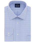 Eagle Men's Classic/regular Big And Tall Fit Non-iron Flex Collar Blue Check Dress Shirt