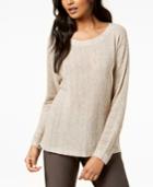 Eileen Fisher Scoop-neck Long-sleeve Sweater, Regular & Petite