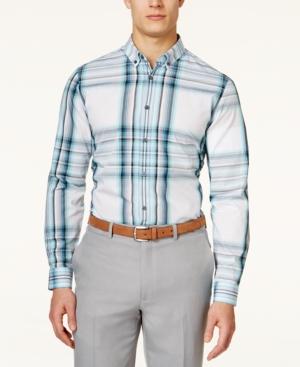 Alfani Red Men's Meyrin Plaid Long-sleeve Shirt, Only At Macy's