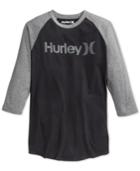 Hurley Logo Colorblocked Baseball T-shirt