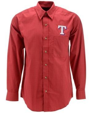 Antigua Men's Long-sleeve Texas Rangers Button-down Shirt