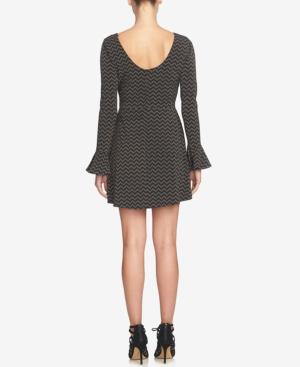 Cece Jayden Herringbone Fit & Flare Dress