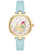Kate Spade New York Women's Holland Light Blue Leather Strap Watch 34mm