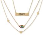 Rachel Rachel Roy Gold-tone Crystal Accented Layered Statement Necklace, 15-1/2 + 2 Extender