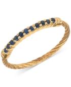 Charriol Women's Laetitia Blue Sapphire Accent Gold-tone Pvd Stainless Steel Cable Ring