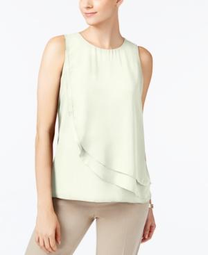 Charter Club Tiered Crew-neck Shell, Created For Macy's