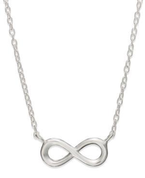 Unwritten Sterling Silver Mini Infinity Pendant Necklace
