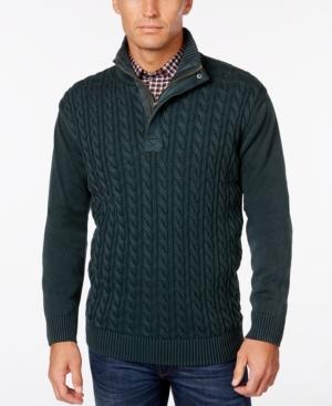 Weatherproof Men's Big And Tall Cable Knit Sweater, Only At Macy's