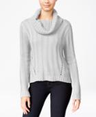 Hooked Up By It's Our Time Juniors' Rib-knit Cowl-neck Sweater
