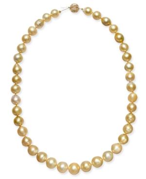 Baroque Golden South Sea Pearl (9mm) Strand 18 Collar Necklace