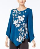 Alfani Printed Pointed-hem Top, Created For Macy's