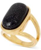 Kenneth Cole New York Gold-tone Flecked Stone Statement Ring