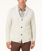 Tasso Elba Men's Crossed Cable-knit Cardigan, Created For Macy's