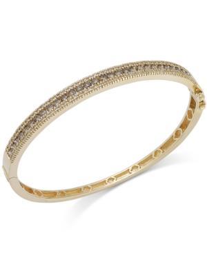 Espresso By Effy White And Chocolate Diamond Bangle Bracelet In 14k Gold (2-1/8 Ct. T.w.)