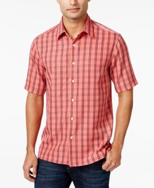 John Ashford Men's Big And Tall Stanton Plaid Short-sleeve Shirt, Only At Macy's