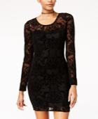 Material Girl Juniors' Flocked Bodycon Dress, Only At Macy's