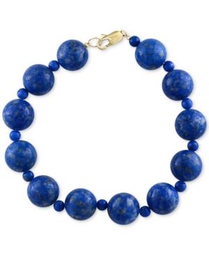 Effy Lapis Lazuli (4 & 12mm) Beaded Bracelet In 14k Gold