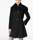 Calvin Klein Faux-shearling Buckled Walker Coat