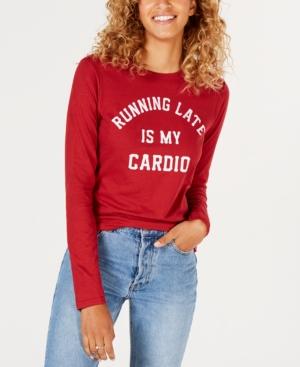 Freeze 24-7 Juniors' Long-sleeve Cotton Graphic T-shirt