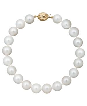 "belle De Mer Pearl Bracelet, 7-1/2"" 14k Gold A+ Akoya Cultured Pearl Strand (8-8-1/2mm)"