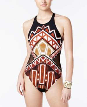 La Blanca High-neck Strappy-back Tummy Control One-piece Swimsuit Women's Swimsuit
