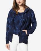 Sanctuary Venice Raisin Cotton Tie-dyed Zippered Hoodie