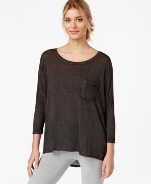 Calvin Klein Performance Three-quarter-sleeve High-low T-shirt