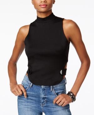 Guess Jera Mock-neck Cutout Crop Top