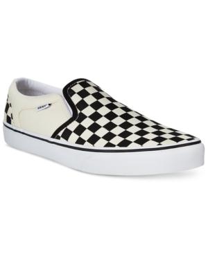 Vans Men's Asher Canvas Checkered Slip-on Sneakers Men's Shoes