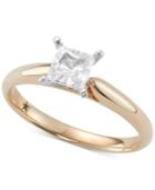 Macy's Star Signature Diamond Princess Solitaire Engagement Ring (1/2 Ct. T.w.) In 14k White Gold