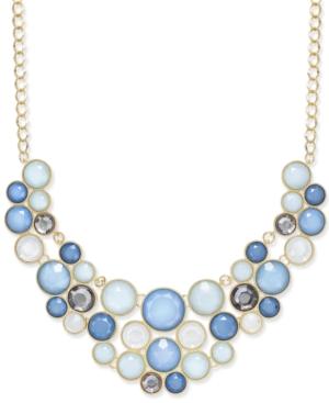 Inc International Concepts Gold-tone Blue Stone Statement Necklace, Only At Macy's