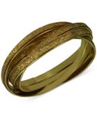 Guess Gold-tone Interlocking Glitter Bangle
