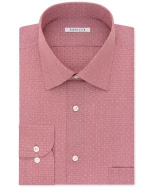 Van Heusen Men's Classic-fit Non-iron Textured Micro-check Dress Shirt